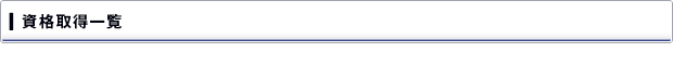 資格取得一覧
